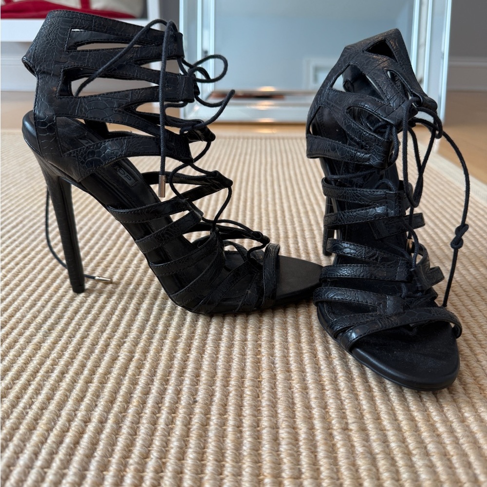 Topshop Black Sleek Heels